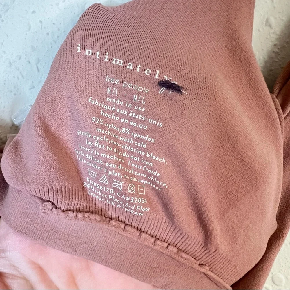 Free People Intimately Women’s Blush Seamless Bodysuit Sz M-L NWT